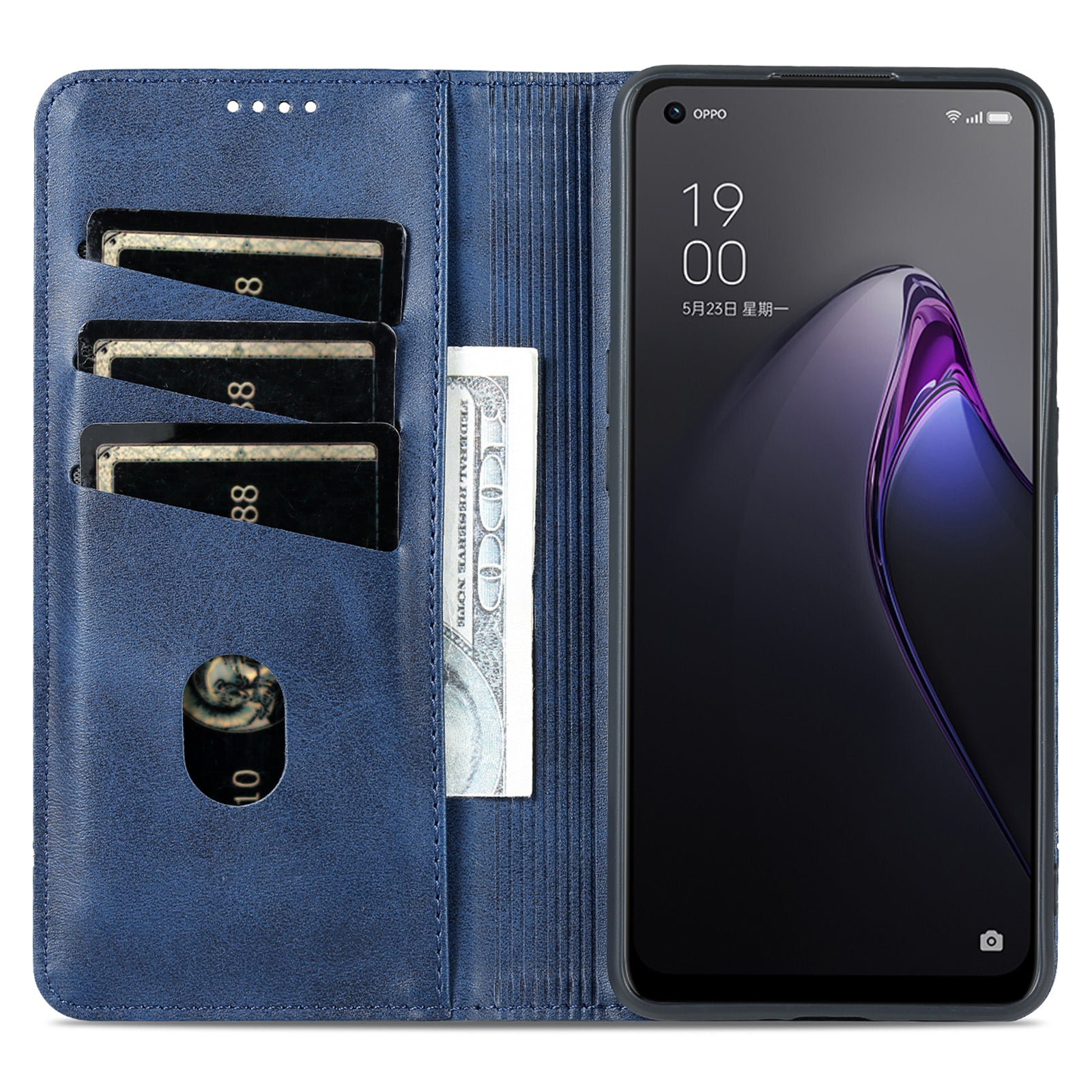 AZNS For Oppo Reno9 5G Reno9 Pro 5G Cowhide Texture Phone Case Shockproof Stand Wallet PU Leather Magnetic Auto-absorbed Folio Flip Phone Cover AZNS For Oppo Reno9 5G Reno9 Pro 5G Cowhide Texture Phone Case Shockproof Stand Wallet PU Leather Magnetic Auto-absorbed Folio Flip Phone Cover